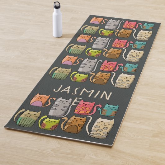 KITTENS , CUTE CATS, CATS DRAWING YOGAMATTE (Beispiel)