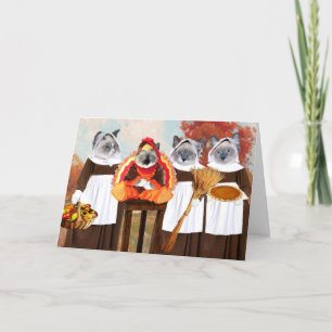 Kittens Erntedank Grußkarte Feiertagskarte