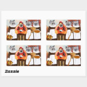 Kittens Erntedank Rectangle Stickers (Blatt)