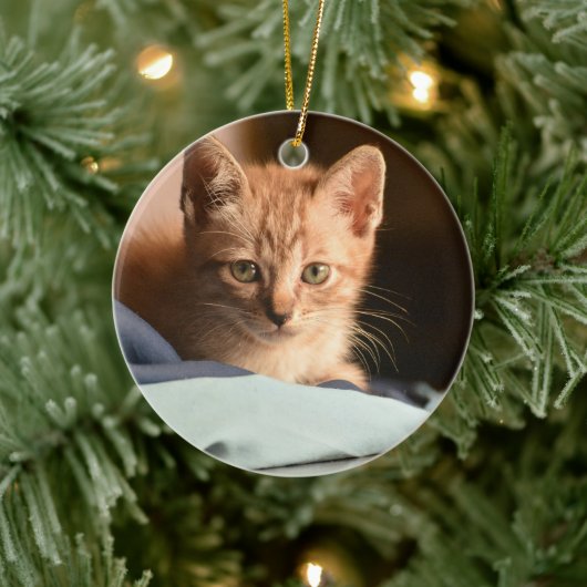 Kittens erste Weihnachten Keramik Ornament (Baum)