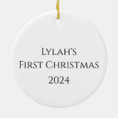 Kittens erste Weihnachten Keramik Ornament (Hinten)