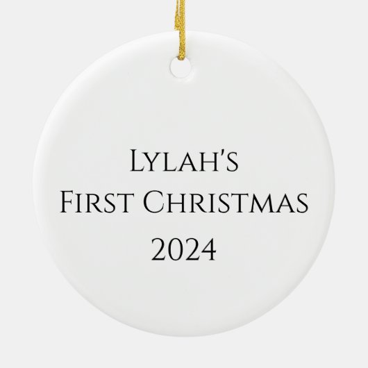 Kittens erste Weihnachten Keramik Ornament (Hinten)