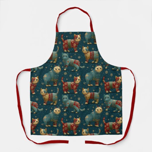 Kittens In Christmas Sweaters Schürze (Vorderseite)