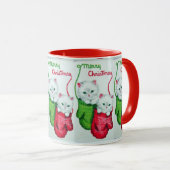 Kittens in Mittens Merry Tasse (VorderseiteRechts)