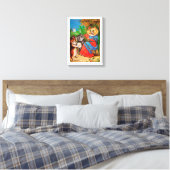 Kittens & Lady, Louis Wain Leinwanddruck (Insitu (Schlafzimmer))