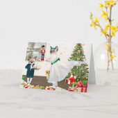 Kittens Nutcracker Grußkarte Karte (Gelbe Blume)