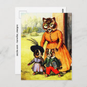 Kittens Off to School Louis Wain Postkarte (Vorne/Hinten)
