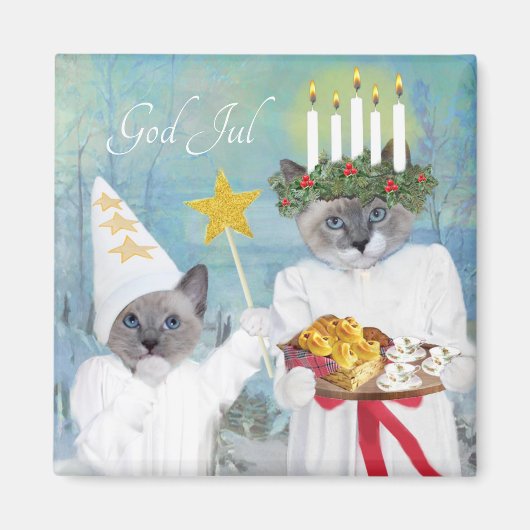 Kittens' Santa Lucia Magnet (Vorne)