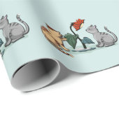 Kittens Summer Delight Blume Game Geschenkpapier (Rolleneckpunkt)