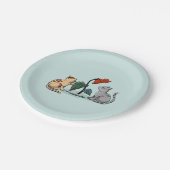 Kittens Summer Delight Blume Game Pappteller (Schrägansicht)