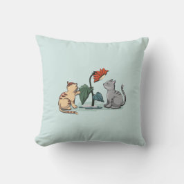 Kittens Summer Delight Seafoam Green Kissen