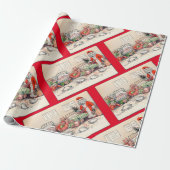 Kittens und Santa Cat, Louis Wain Geschenkpapier (Ungerollt)