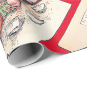 Kittens und Santa Cat, Louis Wain Geschenkpapier (Rolleneckpunkt)