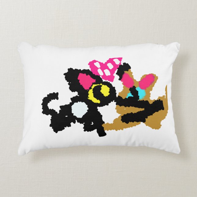 Kittens Valentine Dekokissen (Vorderseite)