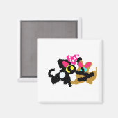 Kittens Valentine Magnet (Vorderseite/Rückseite)