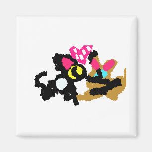 Kittens Valentine Magnet