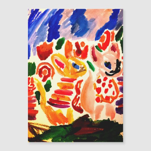 Kittens Valentine Magnetkarte (Vorderseite)