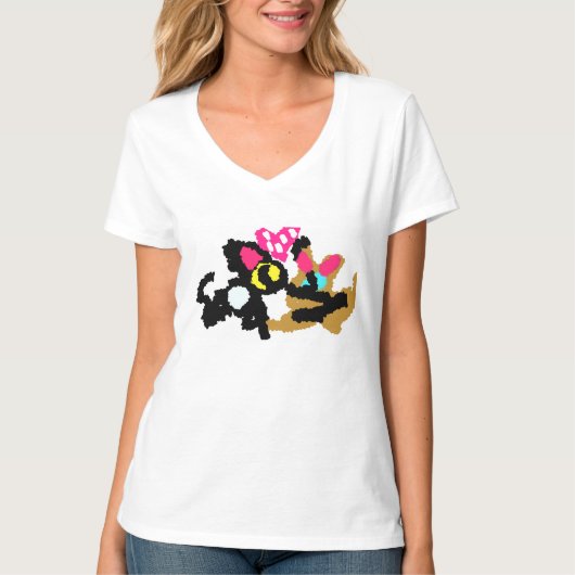 Kittens Valentine T-Shirt (Vorderseite)