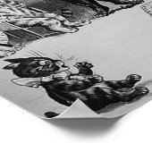 Kittens Violinist, Louis Wain Poster (Ecke)