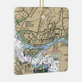 Kittery Maine Nautical Chart Keramikornament (Rechts)