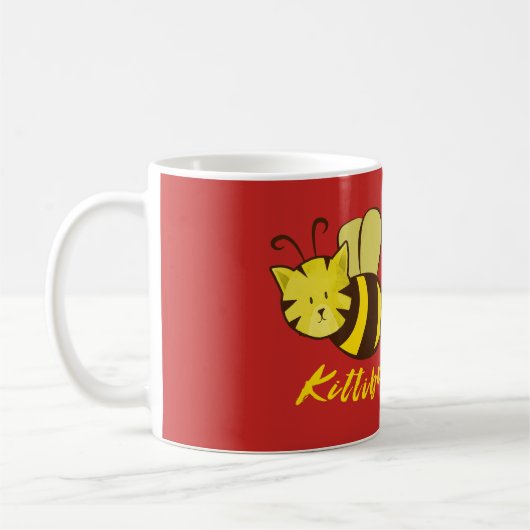Kitti Bienen-Katzen-Entwurfs-Tasse Kaffeetasse (Links)
