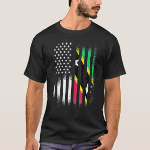 Kittian Nevisian Amerikanischer Patriot USA-Flagge T-Shirt