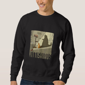 Kittisaurus Kitty and Dinosaur T Rex Shadow Cat Sweatshirt
