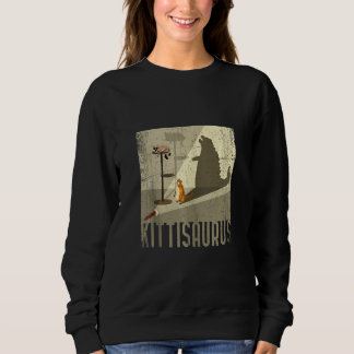 Kittisaurus Kitty and Dinosaur T Rex Shadow Cat Sweatshirt