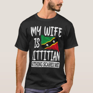 Kittitian Ehefrau Saint Kitts und Nevis Roots Husb T-Shirt