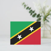 Kittitian / Nevisian Flag, Saint Kitts und Nevis Postkarte (Stehend Vorderseite)