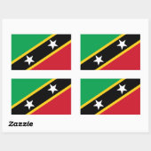 Kittitian / Nevisian Flag, Saint Kitts und Nevis Rechteckiger Aufkleber (Blatt)
