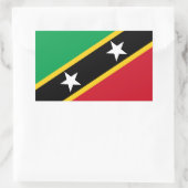 Kittitian / Nevisian Flag, Saint Kitts und Nevis Rechteckiger Aufkleber (Tasche)