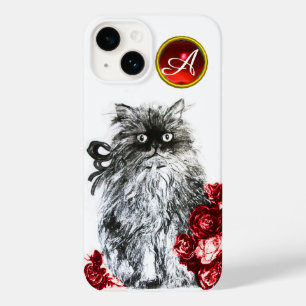 KITTKATZE, KÜCHE MIT ROTE ROSEN GEM MONOGRAM, weiß Case-Mate iPhone Hülle
