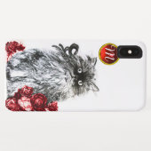 KITTKATZE, KÜCHE MIT ROTE ROSEN GEM MONOGRAM, weiß Case-Mate iPhone Hülle (Rückseite (Horizontal))