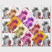 KITTKATZE /KÜCHE MIT ROTE ROSEN GESCHENKPAPIER (Flach)