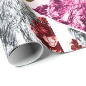 KITTKATZE /KÜCHE MIT ROTE ROSEN GESCHENKPAPIER (Rolleneckpunkt)