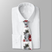 KITTKATZE, KÜCHE MIT ROTE ROSEN Schwarz-weiß Krawatte (Gebunden)