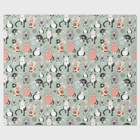 Kitts Cats Cat Lovers Packpapier (Flach)