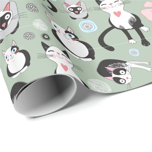 Kitts Cats Cat Lovers Packpapier (Rolleneckpunkt)