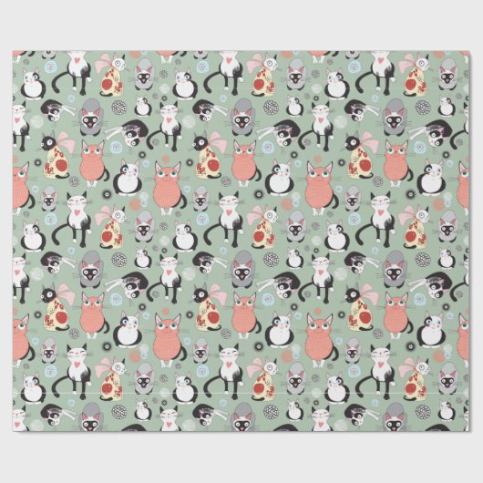 Kitts Cats Cat Lovers Packpapier (Flach)