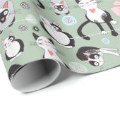 Kitts Cats Cat Lovers Packpapier (Rolleneckpunkt)