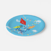 Kitts in Sky Es ist ein Baby Shower Party Pappteller (Schrägansicht)