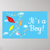 Kitts in Sky Es ist ein Baby Shower Party Poster (Vorne)