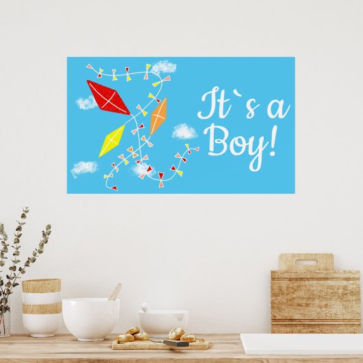 Kitts in Sky Es ist ein Baby Shower Party Poster (Küche)