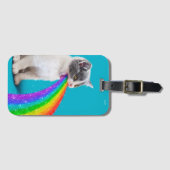 Kitts Spits Up Rainbow Gepäckanhänger (Vorderseite (Horizontal))