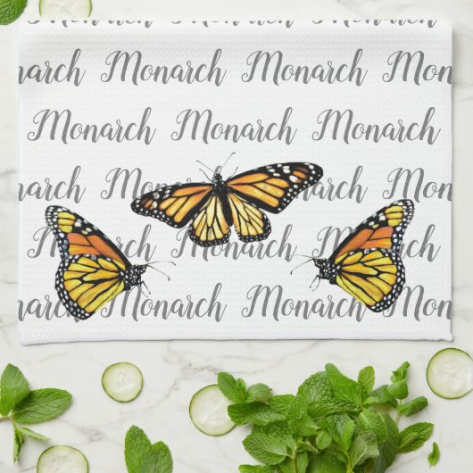 Kittuchhandtuch Monarch Script/Butterfett Geschirrtuch (Gefaltet)
