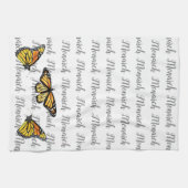 Kittuchhandtuch Monarch Script/Butterfett Geschirrtuch (Horizontal)