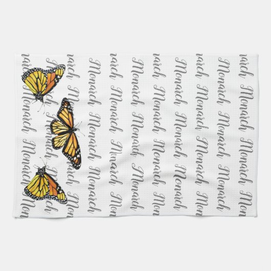 Kittuchhandtuch Monarch Script/Butterfett Geschirrtuch (Horizontal)