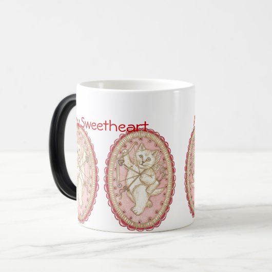 Kitty-Amor-Tassen Verwandlungstasse (Vorderseite Links)