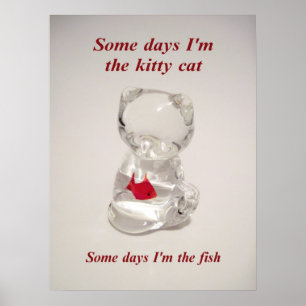 Kitty and Fish Poster